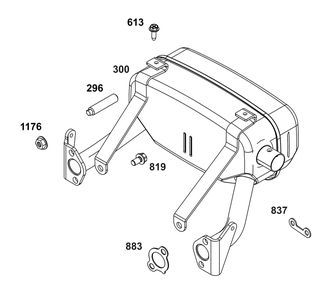 Exhaust Group Diagram and Parts List for 356447-3539-G1 200000 - 399999 Briggs and Stratton Engine